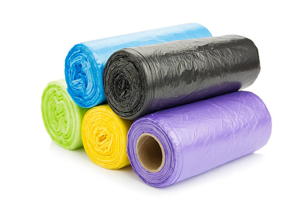 Colored garbage bags roll